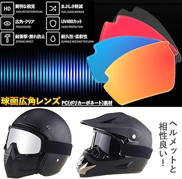 Amazon.co.jp: [Zhoumumu] ゴーグル フェイスマスク ヘルメット対応